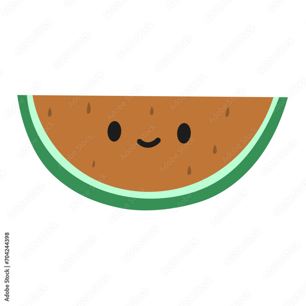 Obraz premium Cute watermelon vector illustration