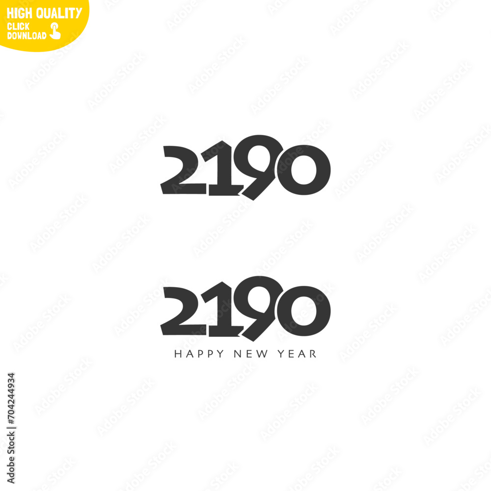 Obraz premium Creative Happy New Year 2190 Logo Design