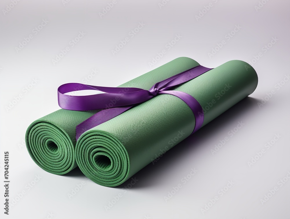 Tranquil Yoga Mat Mockup for Wellness and Fitness - AI Generated Tranquil Yoga Mat Mockup for Wellness and Fitness - AI Generated
