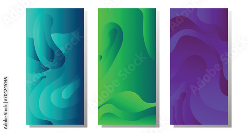 Bundle of modern vector summer posters with bright gradient background,shapes and geometric elements.Trendy abstract design perfect for prints,social media,banners,invitations,branding design,covers