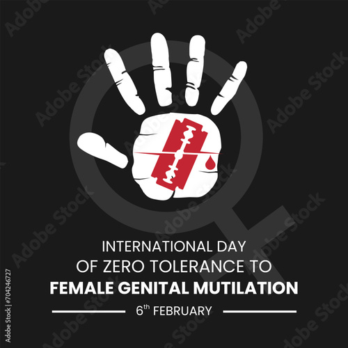 Vector graphic of international day of zero tolerance to female genital mutilation