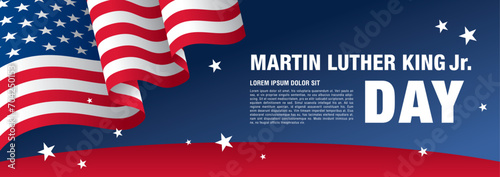 martin luther king day banner layout design, vector illustration