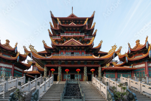 Temple Pagodas and Urban Scenery, Fuzhou, China