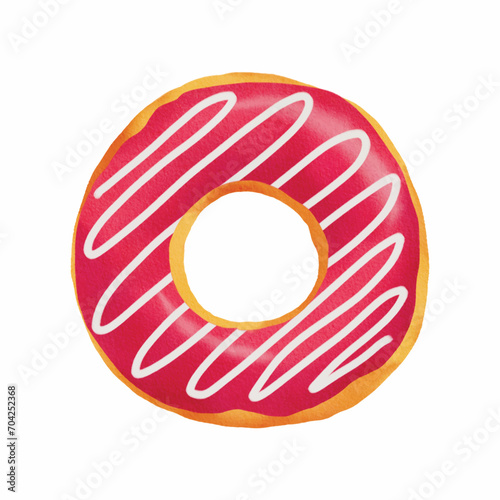 hand drawn donut illustration, digitally created