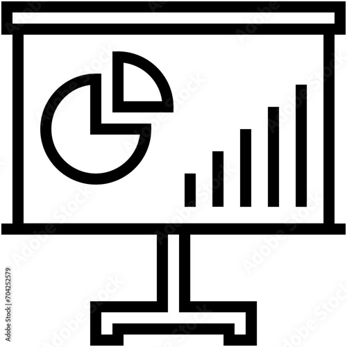 Graph Presentation Vector Icon