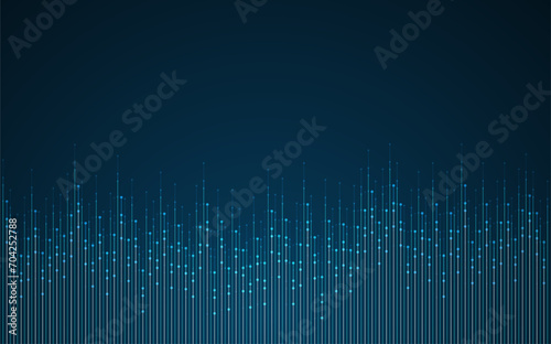 Technology background. Big data visualization. Tech abstract data lines with dots. Circuit board. Motherboard