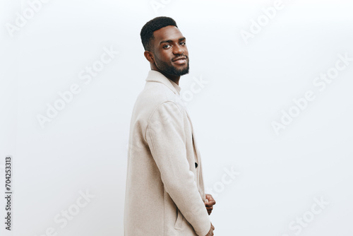 african man american adult expression fashion isolated portrait african guy american black background
