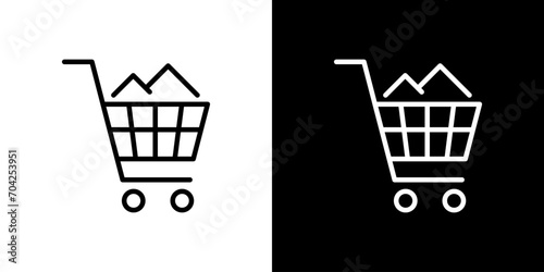 ショッピングカートのシンプルなアイコン photo