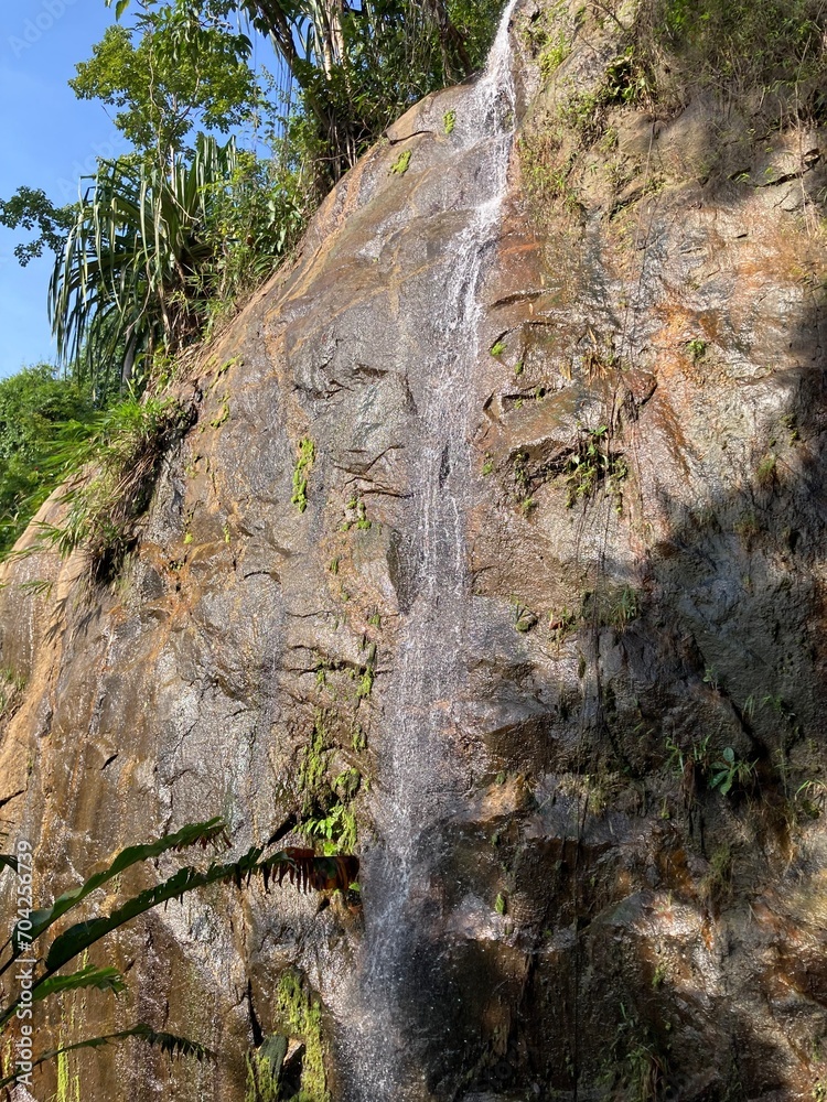 Fototapeta premium Hot Spring Waterfall unseen trang, Thailand landscape 