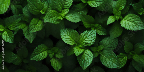 green leaves pattern background © Maizal