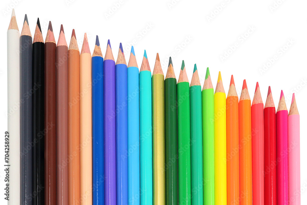 Wooden colored pencils on transparent background png Wooden colored pencils on transparent background png