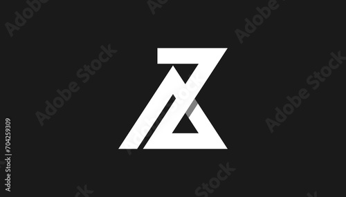 combined alphabet letter AZ, ZA logo design