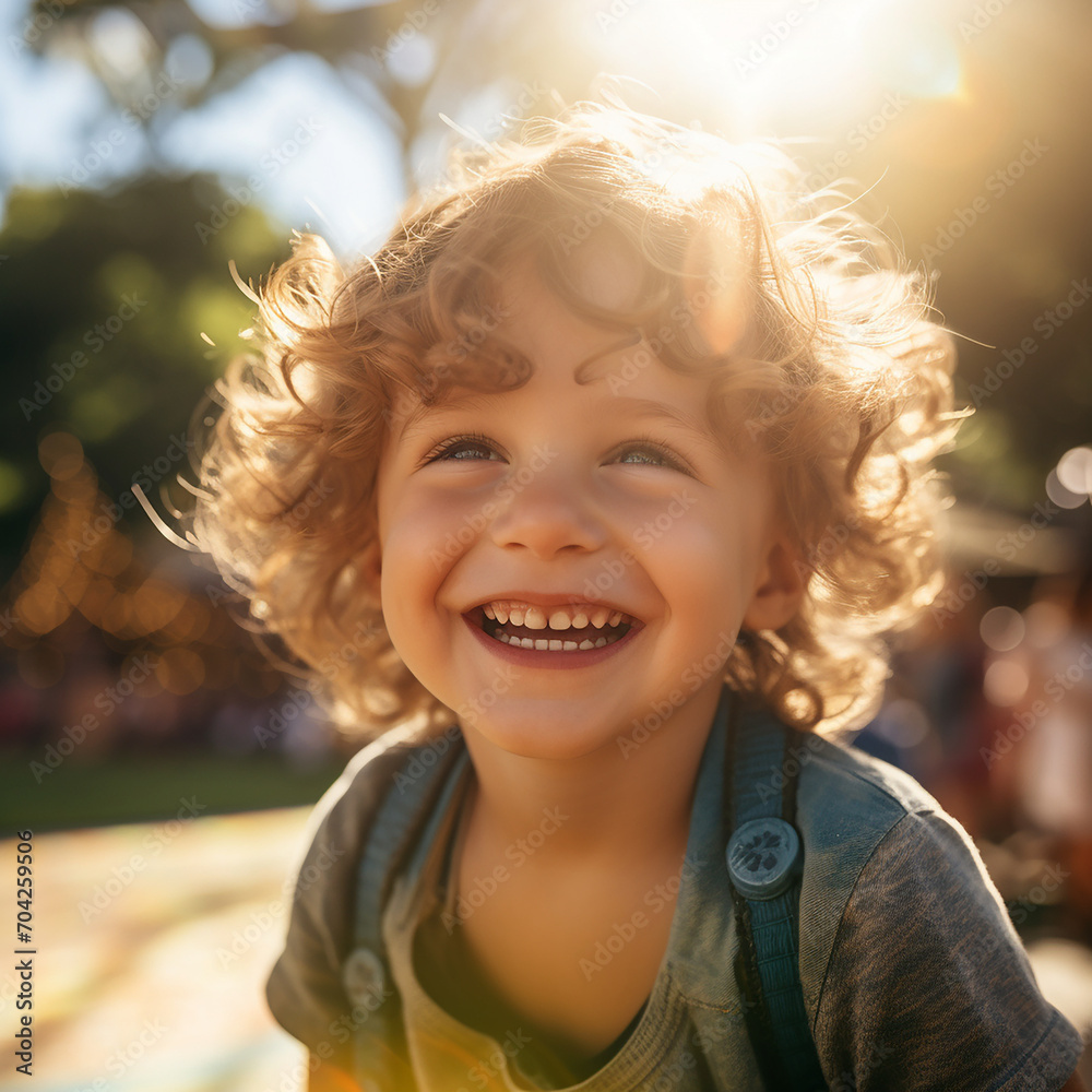 A Close Up of a Smiling Child Playing A Close Up of a Smiling Child Playing