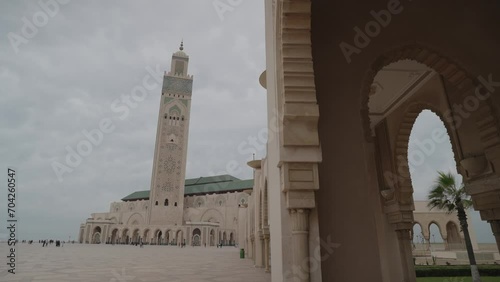 Mosquée Hassan II Mosque Moorish Architecture and Details Casablanca, Morocco photo