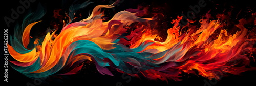 dynamic movement of burning paper caught in a whirlwind, with the edges glowing as the flames dance in a mesmerizing pattern.