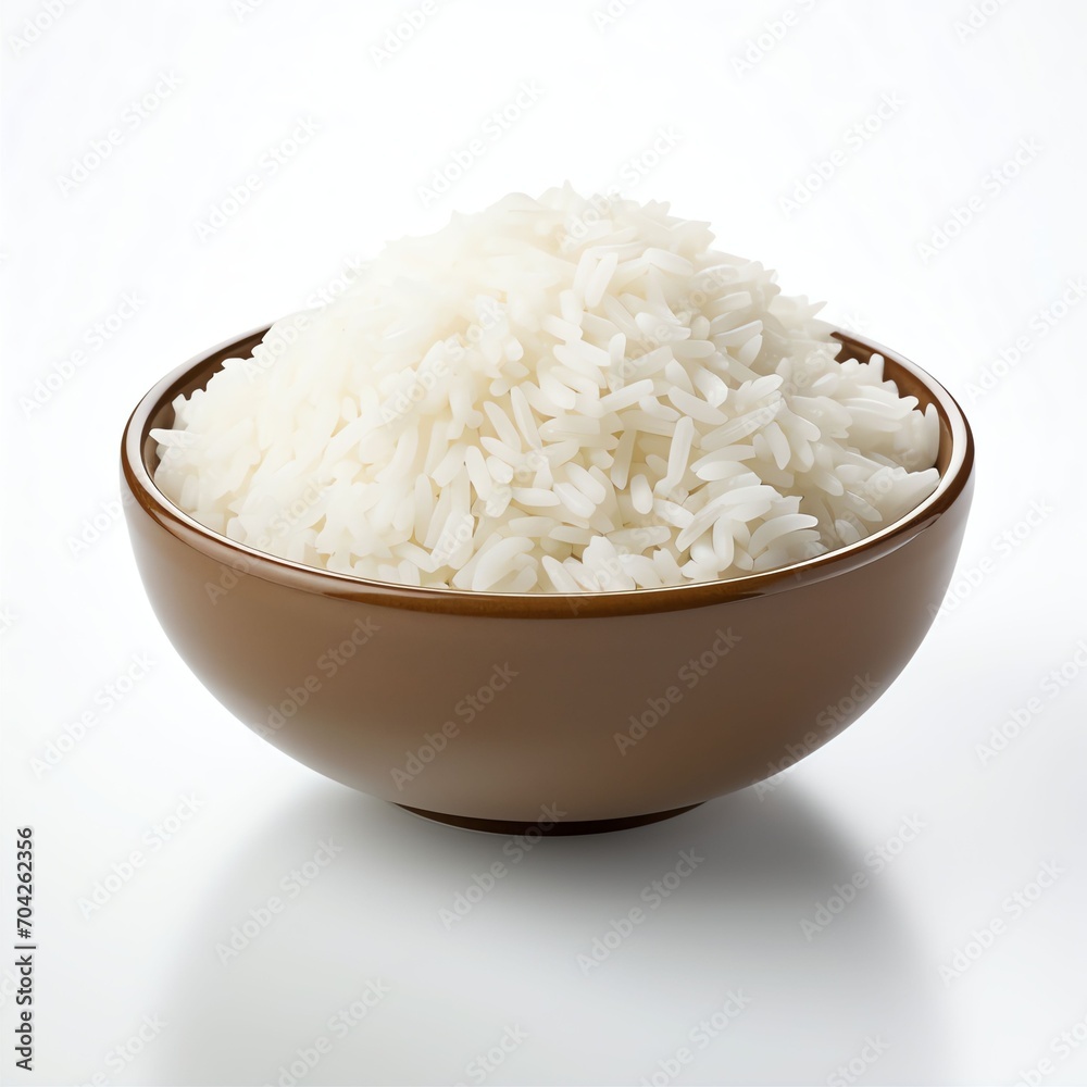 Rice on a white background Rice on a white background