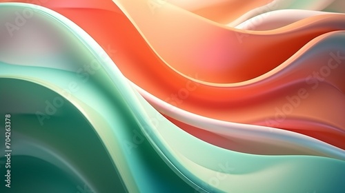 Soft winds choreograph calming rhythms, gently animating the fluid and flowing forms of a close-up wavy tropical leaf
