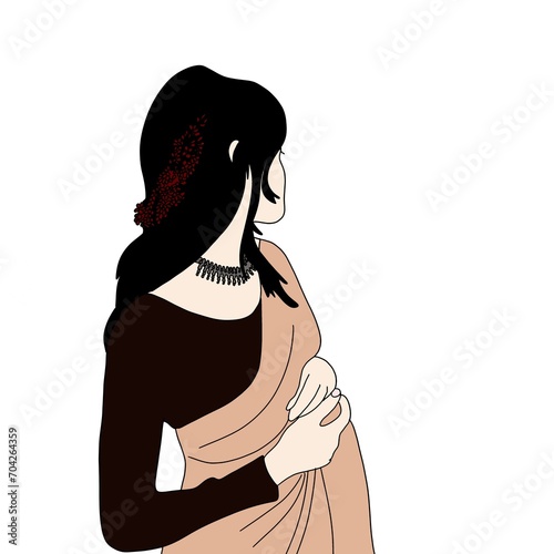 A Beautiful Indian woman wearing saree