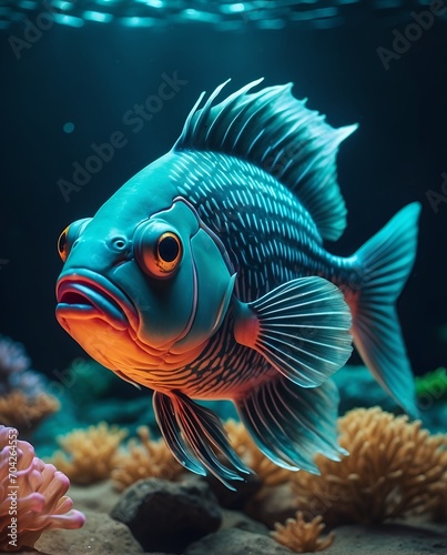 Beautiful fish underwater