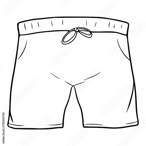 short trousers illustration sketch outline vector