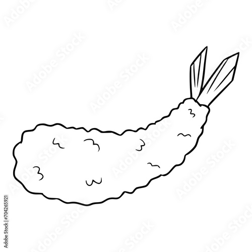 crunchy tempura illustration sketch outline vector