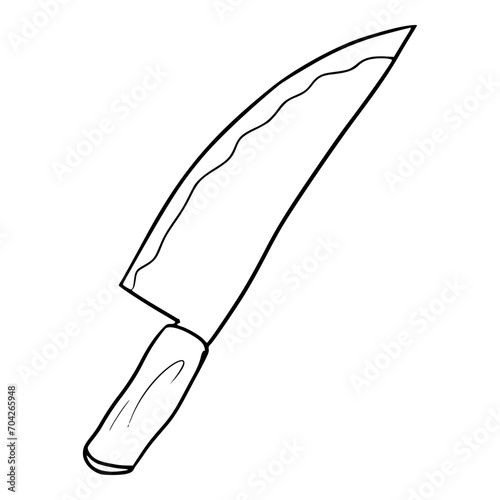 knife llustration sketch outline vector