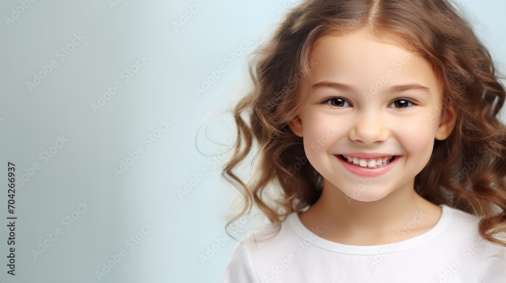 a close up of a child's face with a toothbrush in her mouth and a smile on her face. a close up of a child's face with a toothbrush in her mouth and a smile on her face.