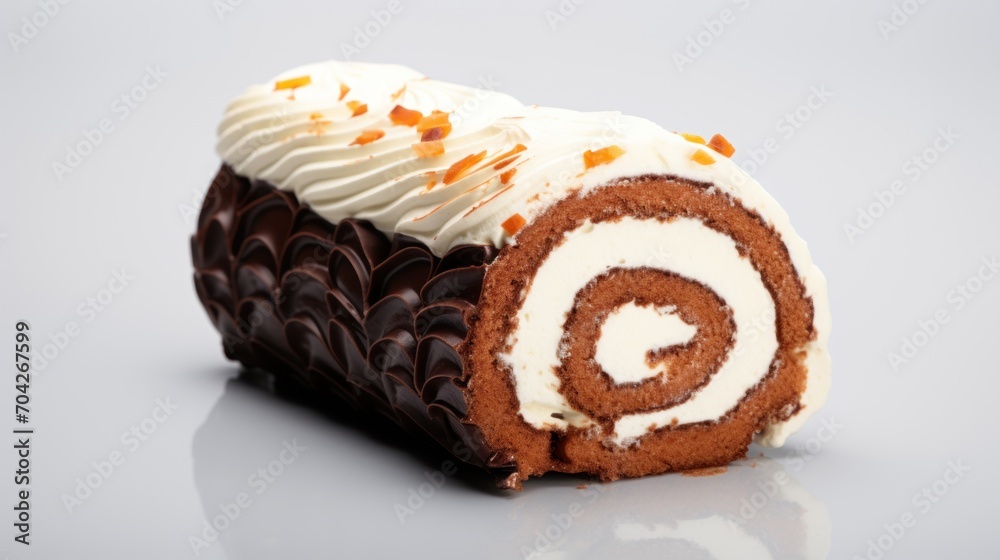 a close up of a piece of cake with icing and sprinkles on a white surface with a white background. a close up of a piece of cake with icing and sprinkles on a white surface with a white background.
