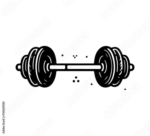  Barbell hand drawn vector graphic asset gym