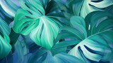 The wind orchestrates a calming dance, causing Monstera leaves to flutter in rhythmic harmony