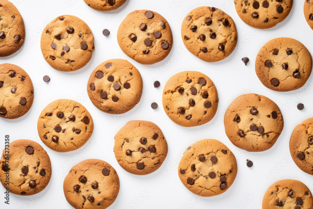 Sponge cookies with chocolate chips Sponge cookies with chocolate chips