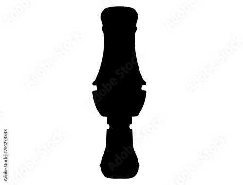 Duck Call silhouette vector art white background