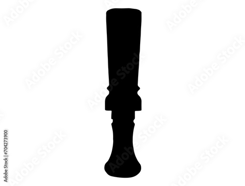 Duck Call silhouette vector art white background
