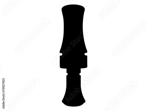 Duck Call silhouette vector art white background