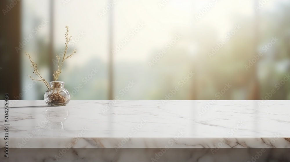 Serene Luxury: Empty Marble Table in Modern White Bathroom, Clean Design, Elegant Interior with Minimalist Style and Shiny Reflection Serene Luxury: Empty Marble Table in Modern White Bathroom, Clean Design, Elegant Interior with Minimalist Style and Shiny Reflection