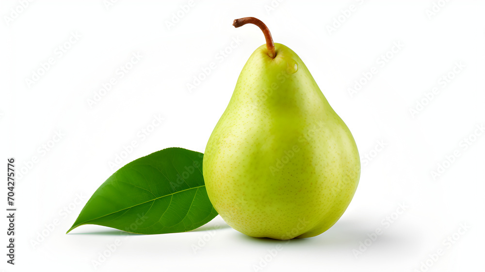 pear on white background. generated by AI pear on white background. generated by AI