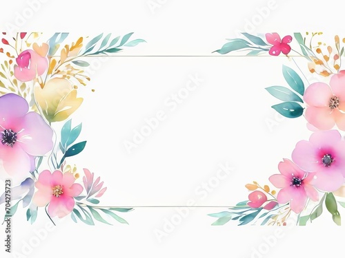 Banner floral de acuarela
