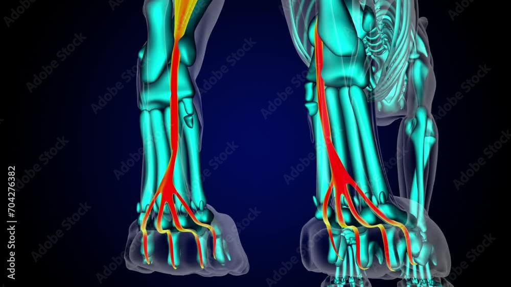 Flexor digitorum longus muscle lion muscle anatomy for medical concept ...