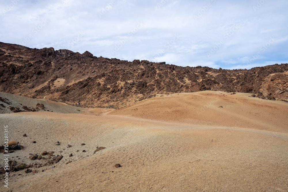 Minas de San Jose desert landscape in Teide National Park Tenerife, Spain