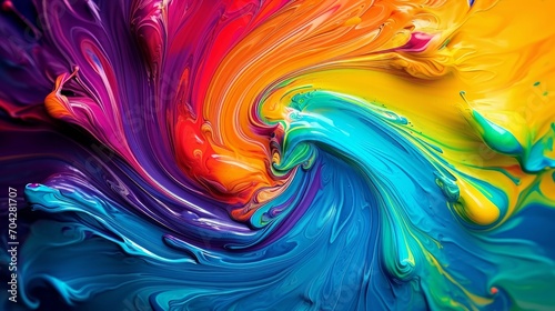 A swirling vortex of colorful paint.