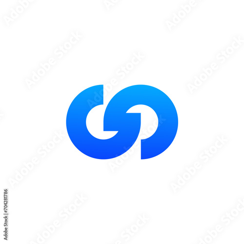 gs initial letter logo design vector
