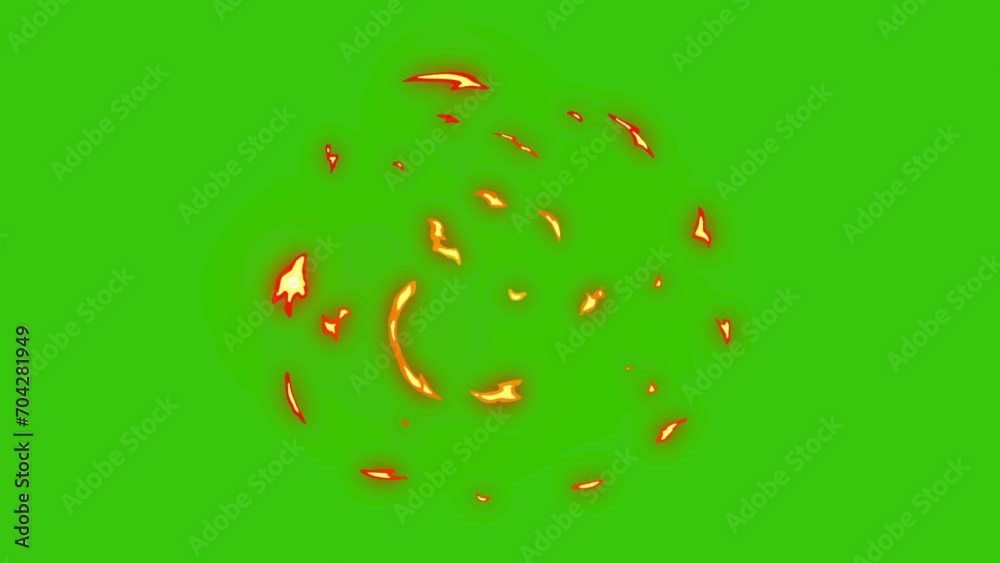Vidéo Stock 2d elements of FX FIRE. These are animated fire effects on