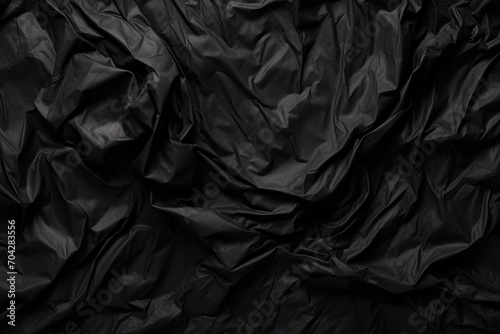 Black crumpled paper background. Black history month concept. Copy space