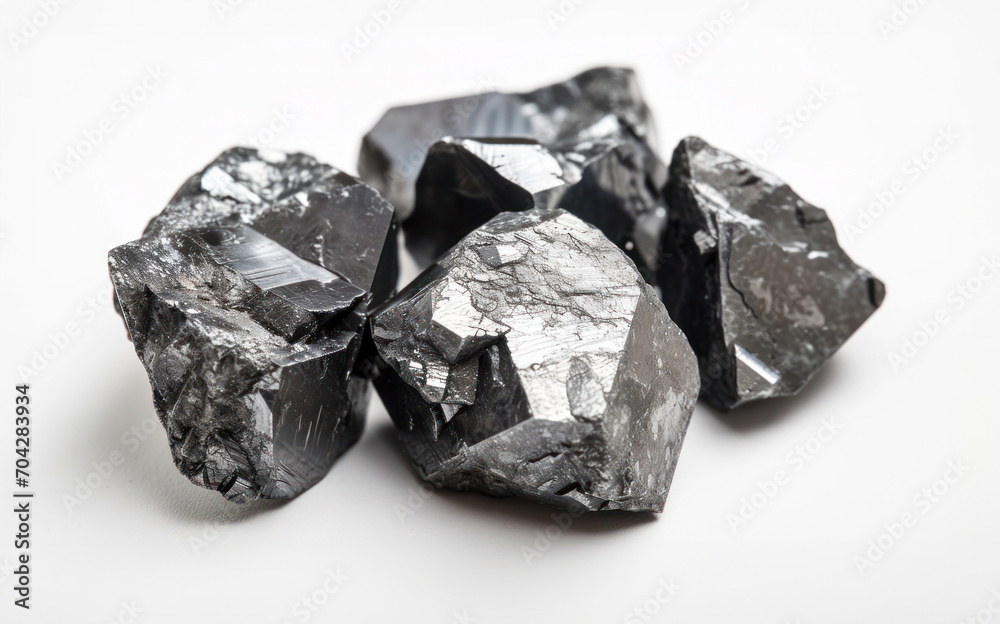 zinc mineral on white background