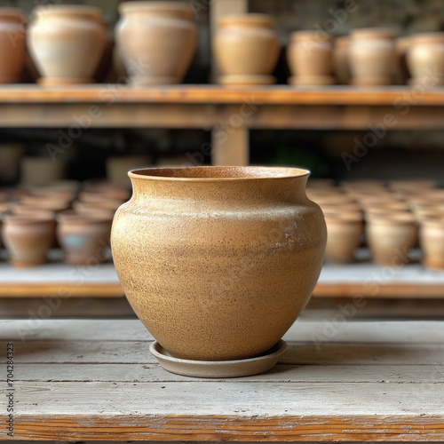 A ceramic pot in a drying room.  © Nim