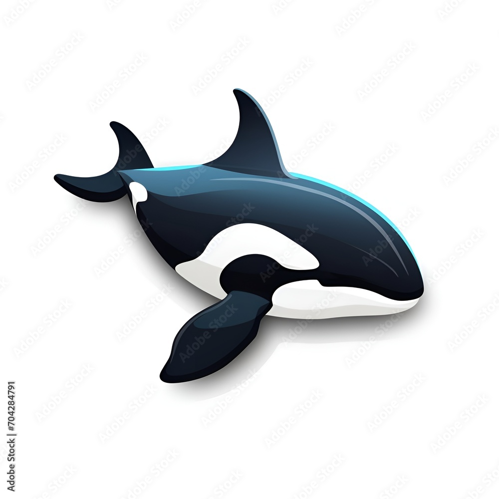 Obraz premium Orca fish isolated on white background cutout 