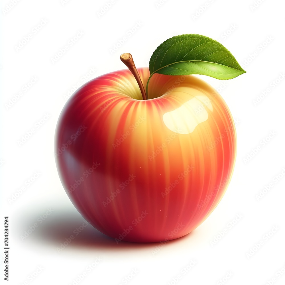 Red apple isolated on white background Red apple isolated on white background