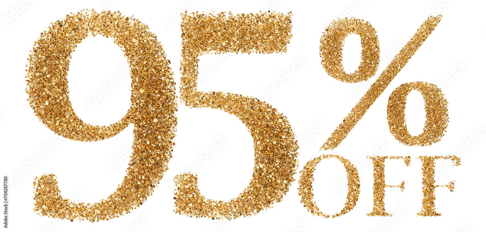 95 percent off sale discount gold glitter number 95 percent off sale discount gold glitter number
