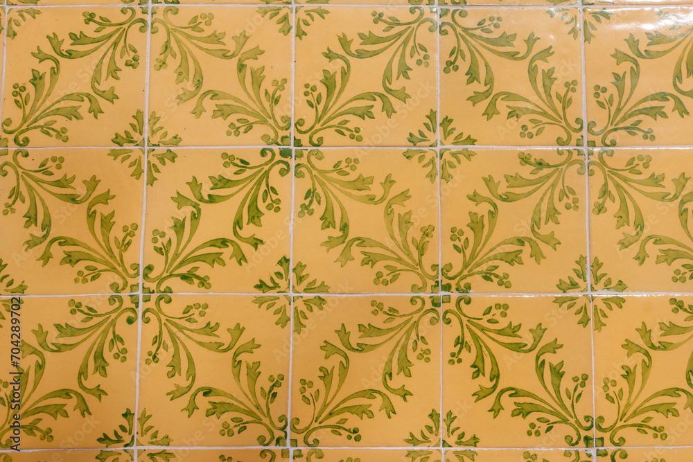 Background of the traditional ornate portuguese decorative tiles azulejos
