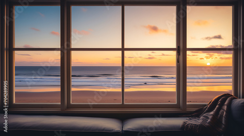 Serene Sunset: A Coastal View from Comfort © DavoeAnimation